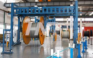 Hanging type Takeup and Payoff for Maillefer's Production Line 