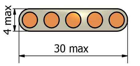 Flat-cable-crosshead-design