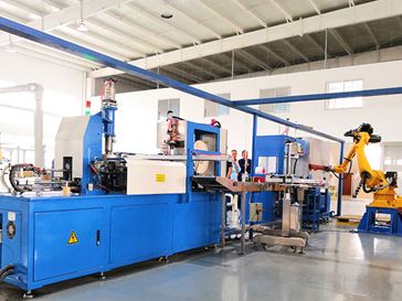 Cable Coiling Strapping Heat Shrinking Line with Robot