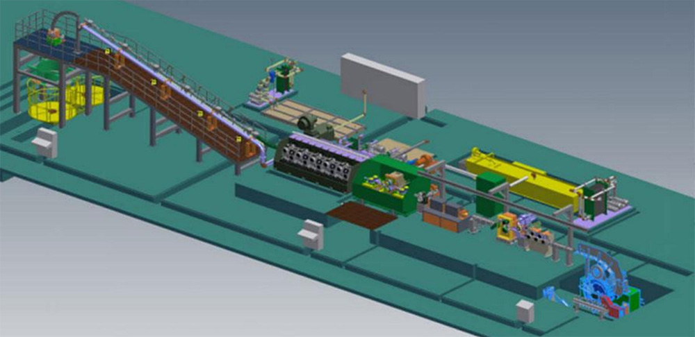 Aluminum-continuous casting and rolling line