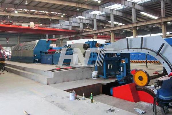 Aluminum continuous casting and rolling line